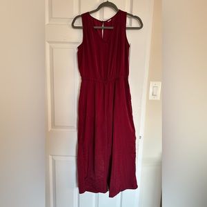 Wine red jumpsuit